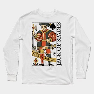 Character of Playing Cards Jack of Spades Long Sleeve T-Shirt